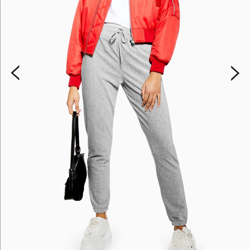 TopShop Slim Fit Velour Joggers